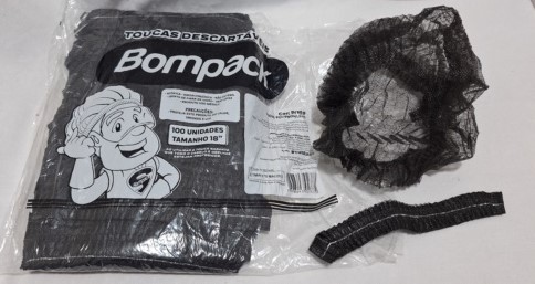 TOUCA BOMPACK PRETA SANFONADA N:18 C/100UND
